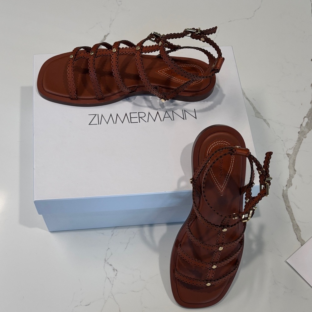 Zimmermann Women's Goldie Sandals - brand new, never worn size 37 (US 7)